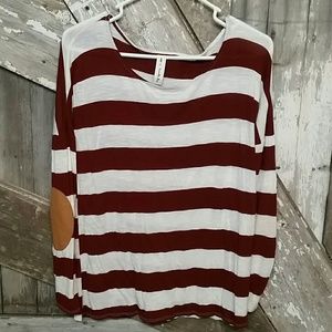 Vanilla bay suede patch elbow top